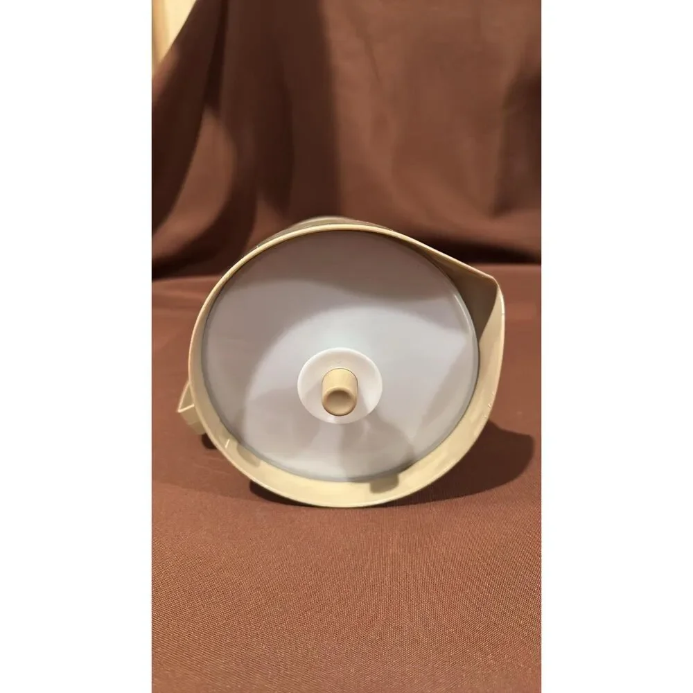 Vintage Tupperware 2-Quart Pitcher 800-1 Almond Tan Beige with Push Button Lid